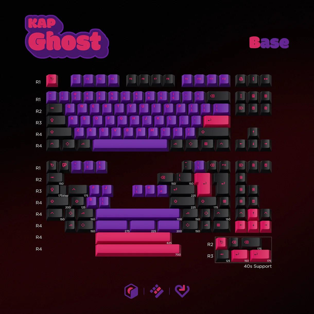 [Pre-Order] KAP Ghost - Cherry Profile PBT Double-Shot Keycap Set - MechMods UK