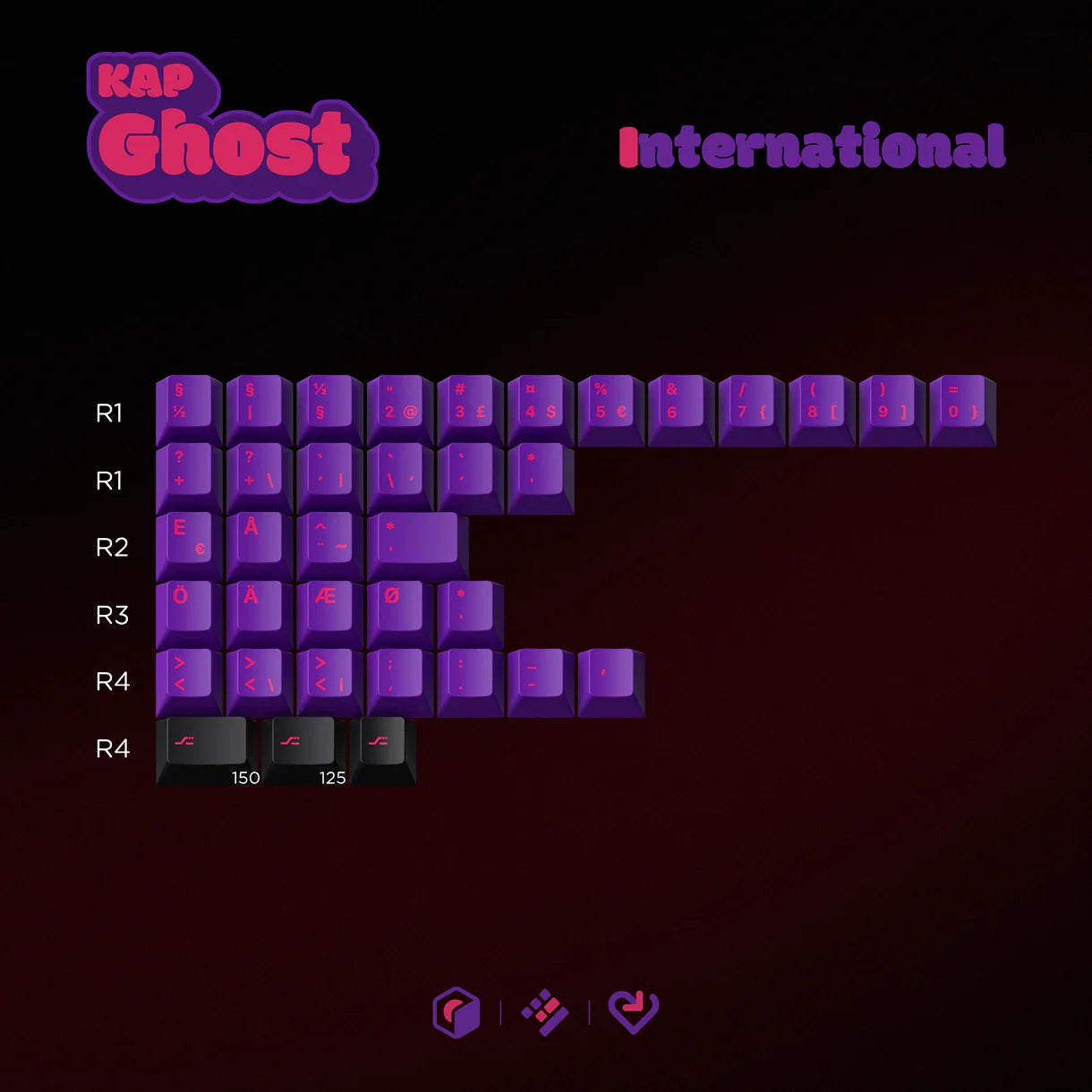 [Pre-Order] KAP Ghost - Cherry Profile PBT Double-Shot Keycap Set - MechMods UK