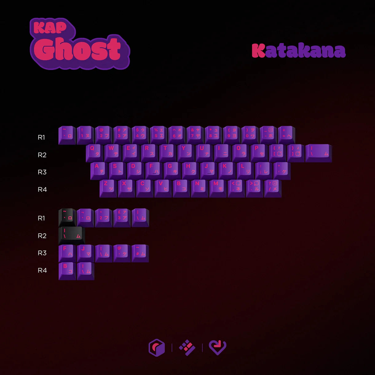 [Pre-Order] KAP Ghost - Cherry Profile PBT Double-Shot Keycap Set - MechMods UK