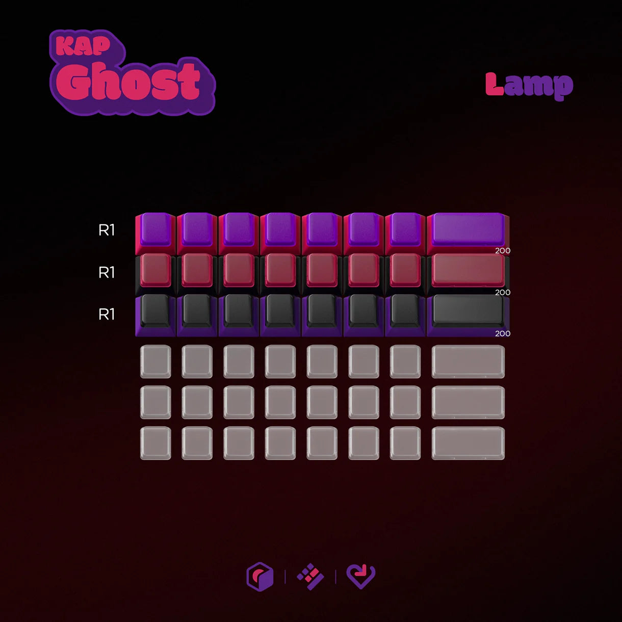 [Pre-Order] KAP Ghost - Cherry Profile PBT Double-Shot Keycap Set - MechMods UK