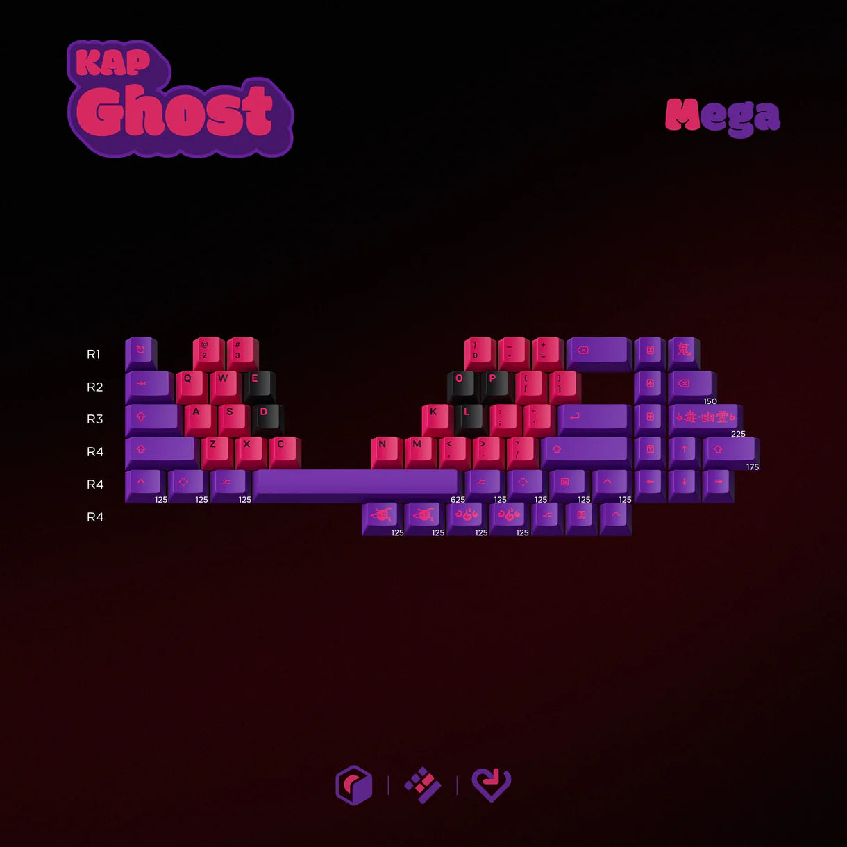 [Pre-Order] KAP Ghost - Cherry Profile PBT Double-Shot Keycap Set - MechMods UK